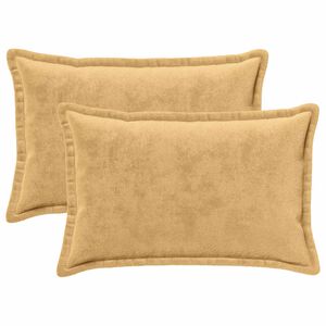 vidaXL Housse de coussin 2 pcs HOUTEN Taupe 50 x 80 cm Flanelle