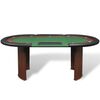vidaXL Table de poker pour 10 joueurs avec espace de croupier Vert