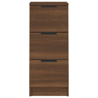 vidaXL Buffets 2 pcs chêne marron 30x30x70 cm Bois d'ingénierie