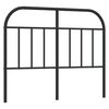 vidaXL T&ecirc;te de lit de remplacement m&eacute;tal noir 120 cm