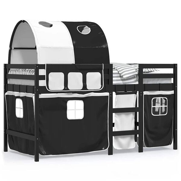 vidaXL Lit mezzanine enfants avec tunnel sans matelas 90x190 cm