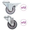 vidaXL 24 pcs Roulettes pivotantes &agrave; trou de boulon 50 mm