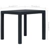 vidaXL Ensemble de bistro 3 pcs Plastique Anthracite Aspect de rotin