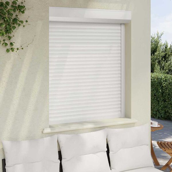 vidaXL Volet roulant aluminium 100x120 cm blanc