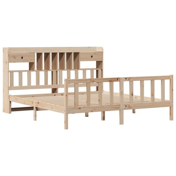 vidaXL Lit biblioth&egrave;que sans matelas 180x200 cm bois massif de pin