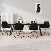 vidaXL Chaises pivotantes &agrave; manger lot de 6 Noir Velours