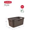 Curver Panier &agrave; linge Style 45 L Marron fonc&eacute;