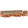 vidaXL Ensemble de salon de jardin 8 pcs Brun cire Bois de pin massif