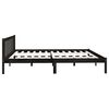 vidaXL Cadre de lit sans matelas noir bois massif 200x200 cm