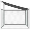vidaXL Cage pour chien avec toit et portes gris 4x2x2m acier galvanis&eacute;