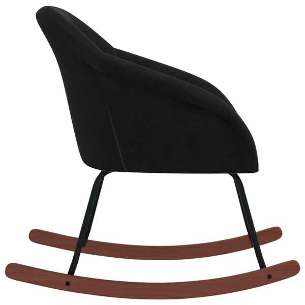vidaXL Chaise &agrave; bascule Noir Tissu