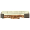 vidaXL Ensemble de canap&eacute;s d'ext&eacute;rieur 6 pc Naturel et Cr&egrave;me Polyester