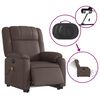vidaXL Fauteuil inclinable de massage &eacute;lectrique marron similicuir