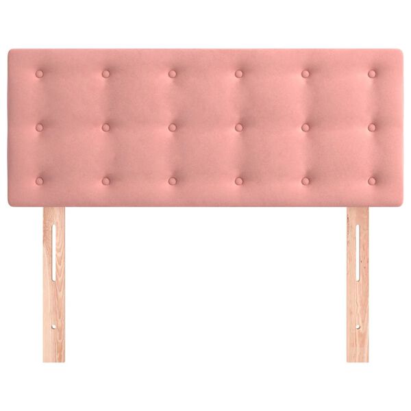 vidaXL Tête de lit Rose 80x5x78/88 cm Velours