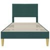 vidaXL Cadre de lit avec t&ecirc;te de lit Vert fonc&eacute; 80 x 200 cm tissu