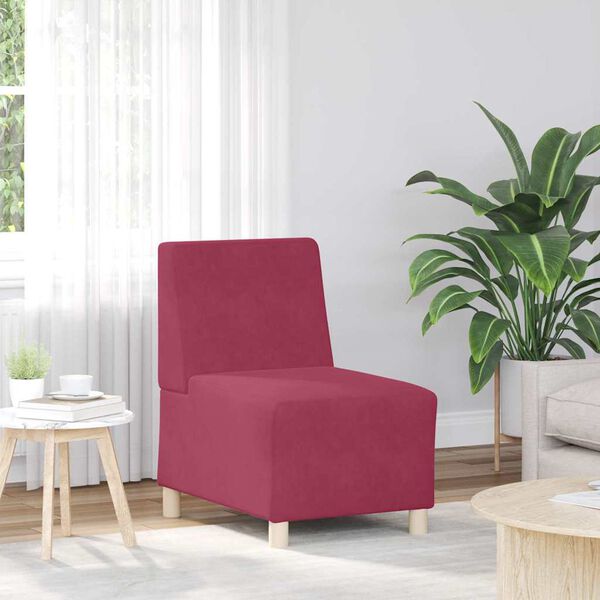 vidaXL Unité de Sofa Modulaire Sans Accoudoirs 2 pcs Bordeaux