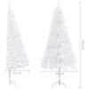 vidaXL Sapin de Noël artificiel d'angle Blanc 240 cm PVC