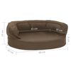 vidaXL Matelas de lit ergonomique pour chien 60x42 cm Aspect de lin