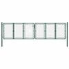vidaXL Portail de jardin en acier vert 400 x 125 cm