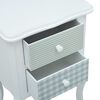 vidaXL Table de chevet Blanc et gris 43x32x65 cm MDF