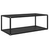 vidaXL Table basse Noir 100x50x35 cm Verre tremp&eacute;