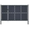 vidaXL Portail de jardin en acier 350 x 150 cm anthracite