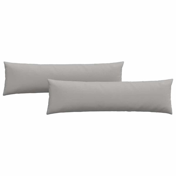 vidaXL Coussins de canap&eacute; 2 pcs Gris nuage 145 x 40 cm tissu