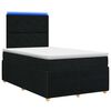 vidaXL Lit boxspring LED avec matelas Noir 120 x 190 cm Tissu