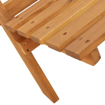 vidaXL Chaises de jardin lot de 2 blanc crème bois acacia massif tissu