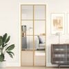 vidaXL Porte int&eacute;rieure mince dor&eacute; 83x201,5 cm verre tremp&eacute; aluminium