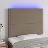 vidaXL T&ecirc;te de lit &agrave; LED Taupe 100x5x118/128 cm Tissu