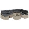 vidaXL Ensemble de canap&eacute; de jardin 9 pc polyrotin