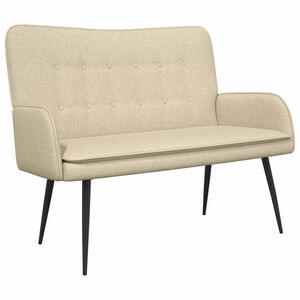 vidaXL Sofa 2 places Cr&egrave;me 115 x 61 x 87 cm Tissu
