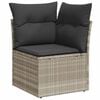 vidaXL Salon de jardin 8 pcs avec coussins gris clair r&eacute;sine tress&eacute;e
