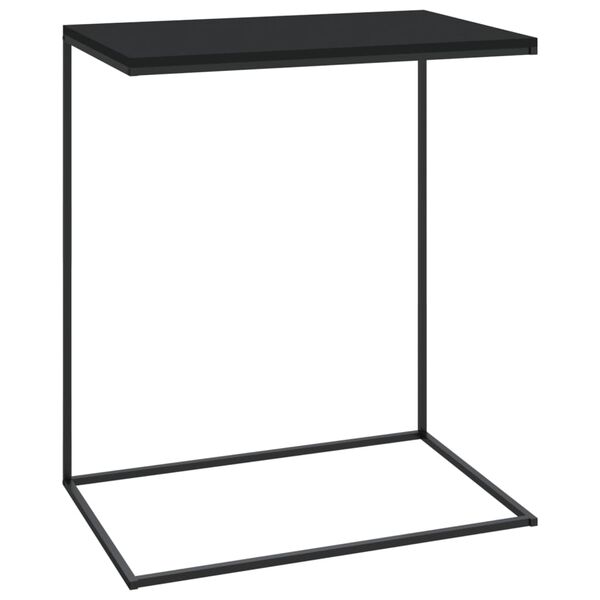 vidaXL Table d'appoint Noir 55x35x66 cm Bois d'ing&eacute;nierie