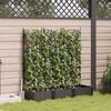 vidaXL Cache-pot de jardin 3 pcs Marron 120 x 40 x 125,5 cm Acier