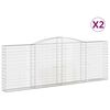 vidaXL Paniers &agrave; gabions arqu&eacute;s 2 pcs 400x30x140/160 cm Fer galvanis&eacute;