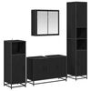vidaXL Ensemble de mobilier de salle de bain 4 pc Ch&ecirc;ne noir