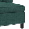 vidaXL Chaise longue avec coussin Vert foncé 91 x 157 x 91 cm tissu