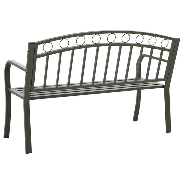 vidaXL Banc de jardin 125 cm acier gris