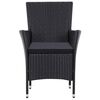 vidaXL Ensemble à manger d'extérieur 7 pcs Résine tressée Noir