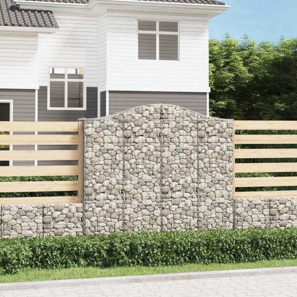 vidaXL Paniers &agrave; gabions arqu&eacute;s 40 pcs 200x50x180/200 cm Fer galvanis&eacute;