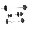 vidaXL Ensemble d'halt&egrave;res et de barres avec plaques 60 kg