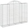 vidaXL Paniers &agrave; gabions arqu&eacute;s 3 pcs 200x30x140/160 cm Fer galvanis&eacute;