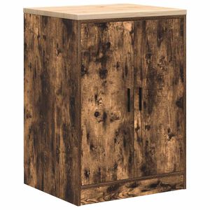 vidaXL Armoire de rangement de garage ch&ecirc;ne fum&eacute; 60x51x85 cm bois pin