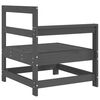 vidaXL Canap&eacute; d'angle de jardin gris bois de pin massif