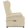 vidaXL Fauteuil de massage Cr&egrave;me Tissu