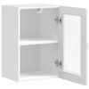 vidaXL Armoire murale cuisine avec porte en verre Porto blanc brillant