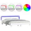 vidaXL Cadre de lit avec LED sans matelas blanc 200x200 cm