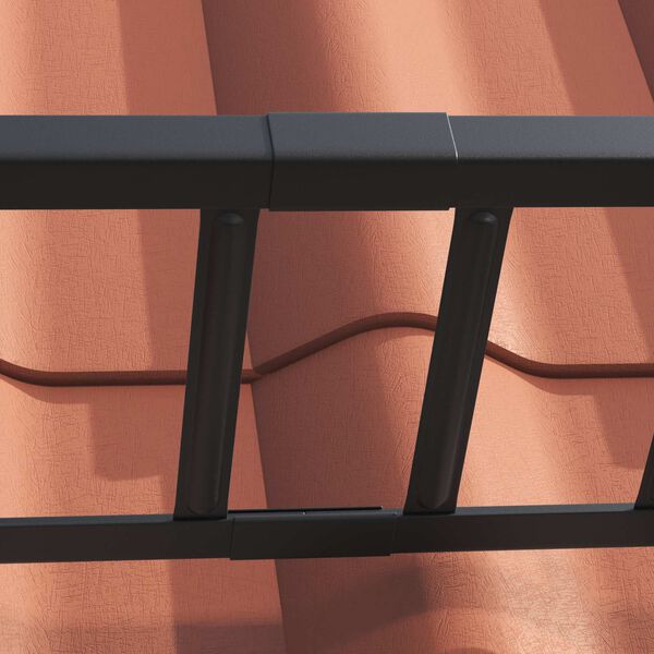 vidaXL Protection de neige pour toit Noir 300 x 2,5 x 20 cm Acier